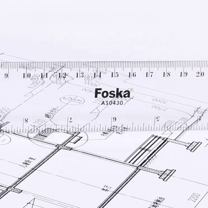 Foska righello in acrilico trasparente righello in plastica a doppio lato con <span class=keywords><strong>centimetri</strong></span> e pollici per l'ufficio scolastico degli studenti - Product Image 2