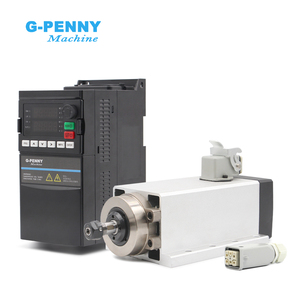 G-Penny ชุดมอเตอร์แกนหมุนระบายความร้อนด้วยอากาศหน้าแปลน ER11 1.5KW สี่เหลี่ยมพร้อม YL42 1.5KW อินเวอร์เตอร์ VFD แบริ่ง220V/380V 24000rpm - Product Image 1