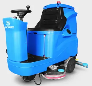 آلة تنظيف لمستودع سوبر ماركت مدرسة عالية الكفاءة ركوب صناعي على أرضية صالة الألعاب الرياضية