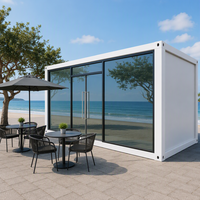 Conteneur maritime aménagé en acier détachable et personnalisable de 20 pieds, design moderne, étanche et résistant au vent, pour habitation, garantie 2 ans