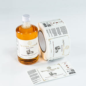 Étiquettes de bouteille de vin en feuille d'or mate gaufrée, autocollants texturés personnalisés - Product Image 3