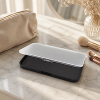 Palette à paupières magnétique vide avec couvercle transparent givré, rechargeable, pour maquillage DIY, boîte de rangement de voyage, logo personnalisé OEM