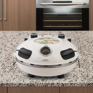 Hot bán thương mại 1200 Wát điện xách tay Countertop bánh pizza Maker Lò nướng với Baking đá Pan - Product Image 4
