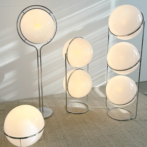 Nordische Kunst Bauhaus Vintage Runde Kugel-Stehlampe, Wohnzimmer-Sofa, Einfache Nachttischlampe, Designer-Dekorationslampe - Product Image 4