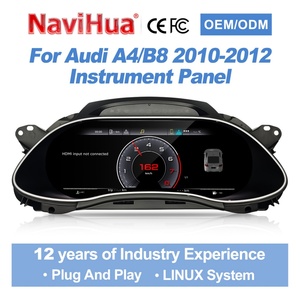 จอแสดงผลดิจิตอล LCD สำหรับ Audi A4 ปี 2013-2016 ระบบ Linux พร้อมมาตรวัดความเร็วและจอแสดงผลบนแผงหน้าปัด รองรับ Carplay - Product Image 1