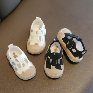 Chaussures d'été pour bébés à semelle souple, motif dessin animé, vente en gros, chaussures de marche en toile pour bébés - Product Image 4