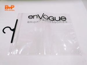 Túi bao bì quần áo tùy chỉnh in với khóa kéo và móc thuận tiện cho việc lưu trữ túi bao bì quần áo đứng - Product Image 4