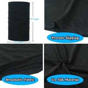ผ้าโพกหัวปั่นจักรยานยืดหยุ่นสูงผ้าพันคอผ้าทำให้อุ่นขึ้น/ผ้าพันรอบคอแบบปรับแต่งได้ผ้าพันคอผ้าไหมน้ำแข็งป้องกันรังสียูวี - Product Image 5