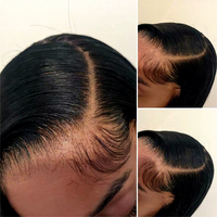 Perruque Full Lace HD 5x5 transparente, sans colle, en cheveux humains vierges Remy vietnamiens, cuticules alignées, longue, noire, pour femmes