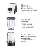 Extracteur de jus de fruits 1,8 L avec logo personnalisé, mixeur-blender 2 en 1 pour smoothies épais et beurres de noix