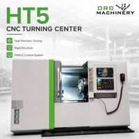 Nouveau tour CNC automatique HT5 - Centre de tournage à banc plat robuste avec système Fanuc 2 axes haute précision 380V