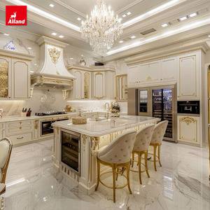 Cucina Modulare di Lusso su Misura Alland, Design Americano, Mobili da Cucina in MDF Stile Shaker, Rubinetto e Cornice Decorativa - Product Image 2