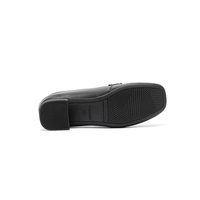 Mocassins en cuir souple à boucle métallique et talon épais, confortables et polyvalents pour le quotidien, chaussures décontractées pour femmes