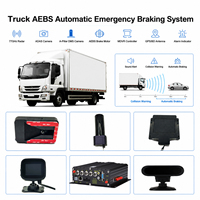 Sistema Automático de Frenado de Emergencia para Vehículos, Sistema de Prevención de Colisiones para Camiones AEBS con ADAS+DMS |   Solución de Seguridad para Flotas Retrofit