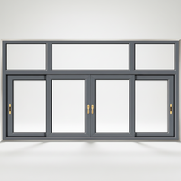 Portes et fenêtres coulissantes horizontales en alliage d'aluminium pour extérieur moderne, double vitrage, moustiquaire en acier inoxydable, isolation thermique