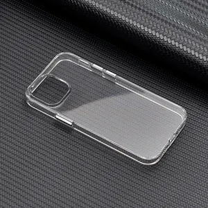 Uv Yellow Resistant Shockproof Bumper Crystal Clear TPU PC Phone Case For IPhone 12 13 14 15 Pro Max Transparent Phone Covers