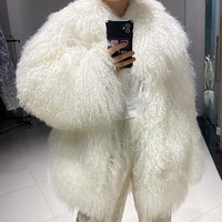 Femmes hiver laine fourrure manteau à la mode chaud laine décontracté mouton réel mongol agneau fourrure veste femmes hiver