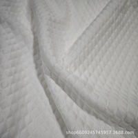 Tissu en fibre de bambou respirant et absorbant la transpiration, motif gaufré beige, couche d'air tricotée, matelas double face 24 aiguilles
