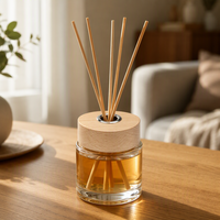 Couvercle de diffuseur d'aromathérapie en bois massif personnalisé, bouchon en bois pour bouteille d'huile parfumée personnalisée, accessoires écologiques pour la fragrance d'intérieur