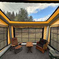 Tente familiale gonflable haut de gamme de luxe, en PVC durable, étanche à l'air, grande, quatre saisons, une chambre, un salon, ouverture automatique rapide