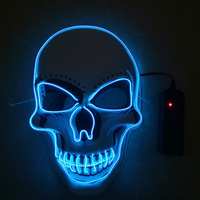 Halloween Festival Parties Costume Fournitures Faveur LED Light up Effrayant Masque Spooky Crâne Masque Cosplay Squelette Masque