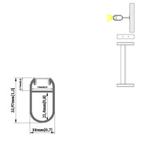 Profilé LED en aluminium à montage en surface avec diffuseur PC pour éclairage de placard, armoire, bande LED COB, OEM ODM