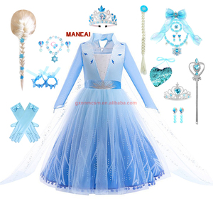 strapless open back dress Elsa Dress Costumes Princess Dress Snow Queen Light Up Dress  SHINYOU