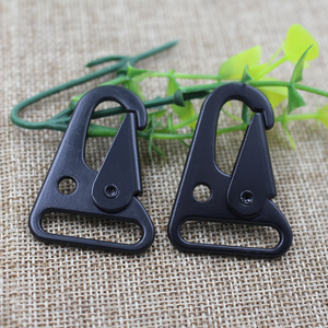 Accesorios de alta calidad para cinturón de bolso, Clip de hebilla de Metal con resorte negro, gancho de presión negro para mochila - Product Image 6