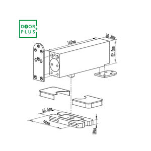 Doorplus rulman gizli ahşap kapı yakın görünmez Pivot menteşe gizli zemin yayı hidrolik kapı kapatıcı - Product Image 3