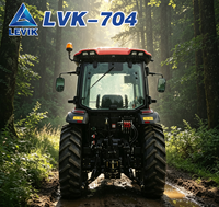 Mini-tracteur TE chinois Euro5 25-125HP avec COC, pneus larges, charrue et disque pour jardin, pelouse et ferme, similaire à Deere