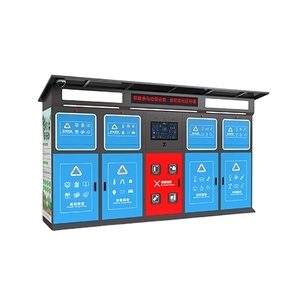 Cubos <span class=keywords><strong>de</strong></span> <span class=keywords><strong>basura</strong></span> inteligentes para protección del medio ambiente al aire libre <span class=keywords><strong>de</strong></span> 4 compartimentos Colección <span class=keywords><strong>de</strong></span> cubos <span class=keywords><strong>de</strong></span> <span class=keywords><strong>basura</strong></span> inteligentes con pantalla LCD - Product Image 1