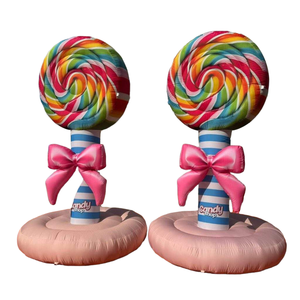 Escultura Inflable de Caramelo en Forma de Piruleta Colorida para la Inauguración de una Tienda de Dulces, Decoración para Eventos con Temática Dulce - Product Image 1