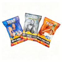 Nouvelles boîtes de présentation en Mylar anti-odeur de 3,5 g avec impression en héliogravure pour emballage de biscuits, bonbons, gommes et aliments comestibles découpés pour le sucre
