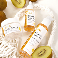 Kit de soins du visage de marque privée Tonique Hydratant et Sérum pour l'exfoliation et l'anti-âge Ensemble de soins de la peau à l'acide glycolique