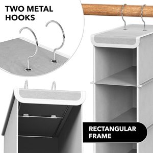 Organizador Colgante de 10 Estantes, Gris, para Colgar detrás de la Puerta, Organizador de Armario, Tela No Tejida, 33x15x85cm - Product Image 5