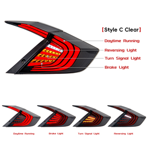 Nouveau feu arrière LED MINGLIDA pour IX 10e génération, style classique, clignotant dynamique séquentiel, feu de freinage, lentille transparente en ABS - Product Image 3
