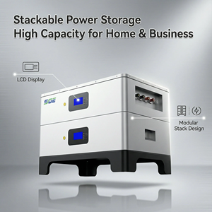 分割積み重ね可能な15kWh <span class=keywords><strong>LiFePO4</strong></span>バッテリー、太陽光発電システム用、5400ディープサイクル、互換性のあるインバーター、RS485、家庭用バックアップ、オフグリッドUPS - Product Image 2