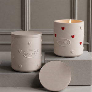 Vela Aromática de Cerámica con Diseño Floral Personalizado AIKUN OEM para Regalos de Boda, Decoración del Hogar y Ramadán - Product Image 3