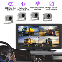10,1 inch IPS draagbare vierweg dual-lens touchscreen slimme autocamera recorder 115 graden zicht dodehoekbewaking nachtzicht