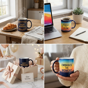 Mug en céramique personnalisé sensible à la chaleur, changeant de couleur, avec <span class=keywords><strong>photo</strong></span>, mug magique pour le café, pour la maison, le bureau, cadeau, vente en gros - Product Image 5
