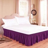 Jupe de lit sur mesure avec plusieurs options de couleurs, élégante jupe de lit à volants, jupe de lit sur mesure pour la décoration d'hôtel et de maison