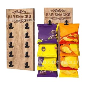 Estante de madera para exhibir patatas fritas en tiendas, estante de madera para almacenar aperitivos en bares, estante de madera maciza para guardar bolsitas de té - Product Image 5