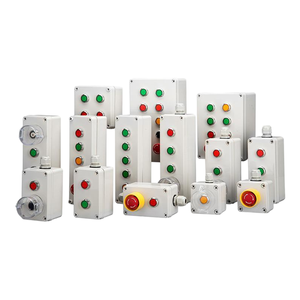 Boîtier d'arrêt d'urgence à 4 voies avec couvercle de protection à trois boutons, boîte de commande industrielle étanche IP65 à double rangée, boîte à boutons - Product Image 3