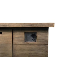Table de foyer au propane carrée de 42 pouces en MgO avec compartiment de rangement pour bouteille de gaz, 50000 BTU, sans fumée, pour extérieur, jardin, décoration