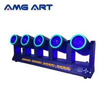 AMG ART Promotion 10x80W Pleine couleur RGBW Blanc chaud 5 têtes Nunchaku Rotation continue double face 360 degrés Beam Wash Strobe