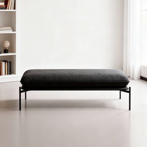 Modern Stainless Steel Bench With Soft <b>Cushion</b> For Home Living Room Bedroom Ottoman <b>Stool</b> - Product Image 5