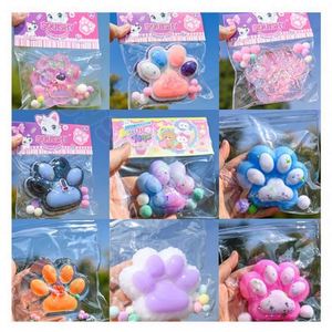 12pcs Cat Paw Mochi <b>Squishy</b> Ball Gift Set Ultra Soft TPR Material Sensory Fidget Stress Relief Therapy Kawaii Squeeze Toys - Product Image 5