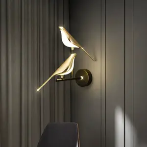 Magpie Wall Lamp Simple Modern Light Luxury 2024 New Net Red Creative Balcony Stairs Living Room Wall Bedroom Bedside Lamp