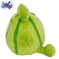 Jouets en peluche personnalisés déformables et transformables en forme de grenouille et de pastèque, avec doublure en maille, vente directe d'usine