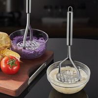 Keuken roestvrijstalen aardappelstamper handmatige handmatige pureepers Y-vormige gaten veilige keukenaccessoire voor thuisgebruik groenten fruit